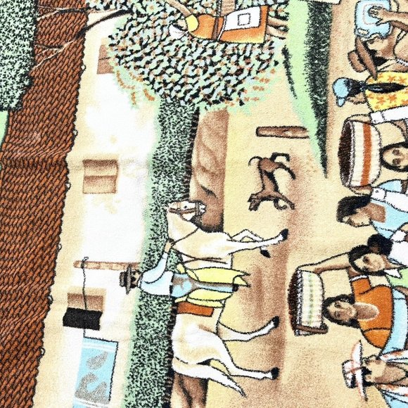 Hilasal Beach Towel by Edmundo Otoniel Native Art Scene El Salvador 31"× 65" - Picture 4 of 8